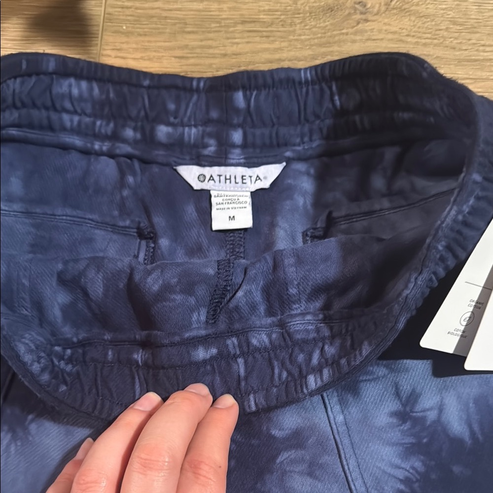 Athleta Blue Tie-Dye Athletic Shorts - Picture 4 of 10